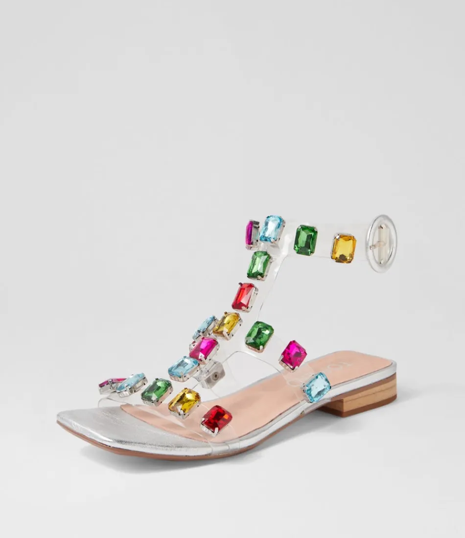 Women TOP END Flats<Kosire Silver Bright Multi Sandals