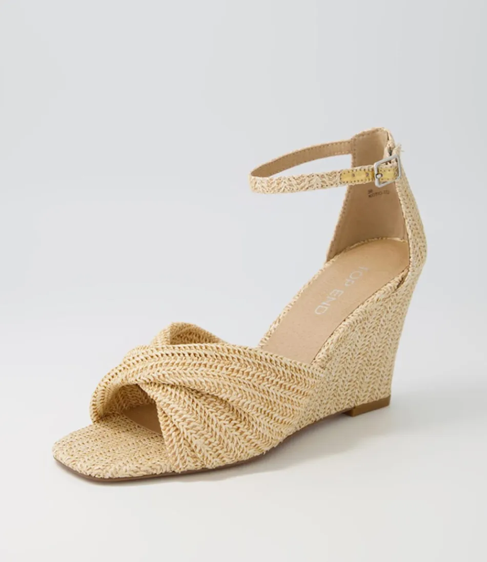 Women TOP END Espadrilles<Kotio Ivory Syn Raffia Espadrilles