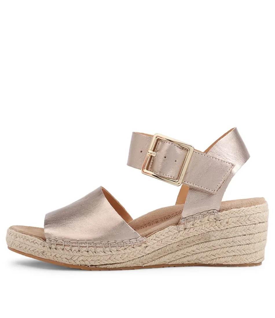 Women ZIERA Espadrilles<Kraig Xw Champagne Leather Espadrilles