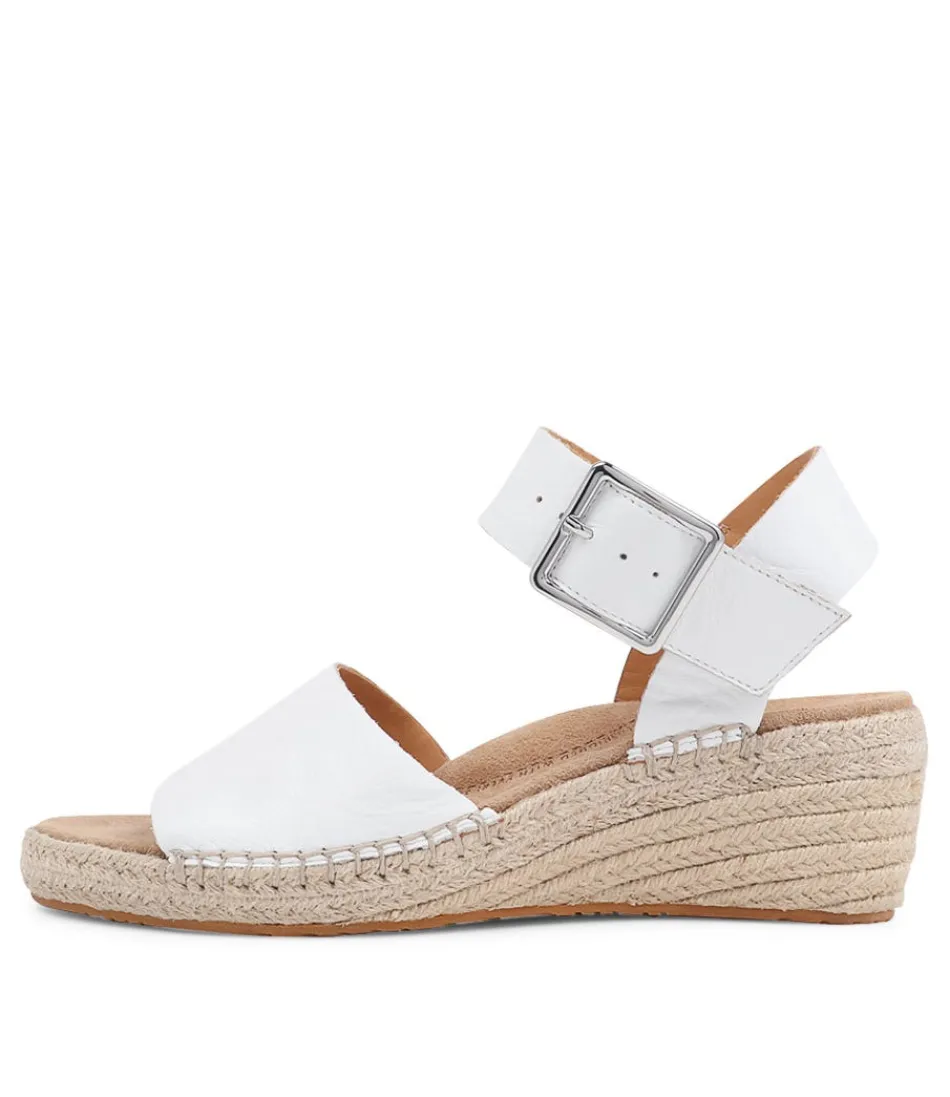 Women ZIERA Espadrilles<Kraig Xw White Leather Sandals