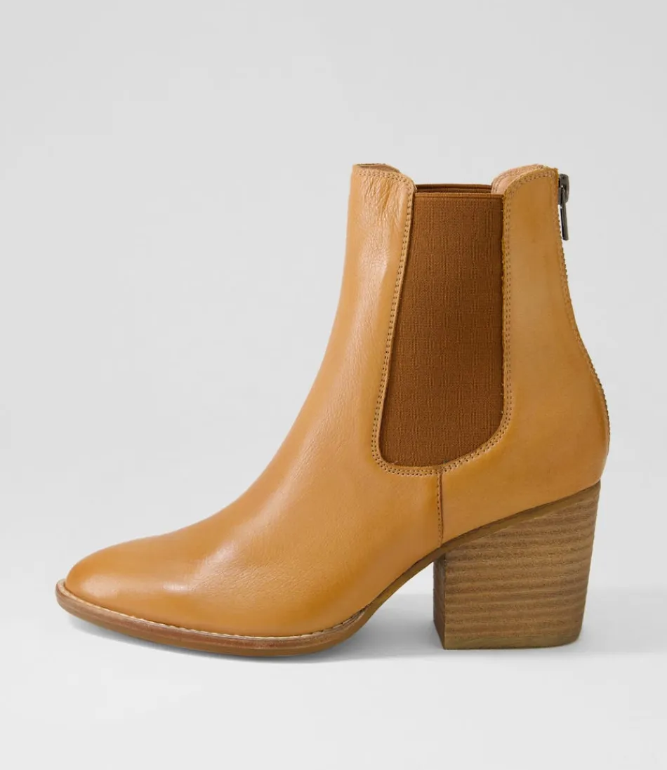 Women DJANGO & JULIETTE Boots<Kylor Tan Leather Ankle Boots