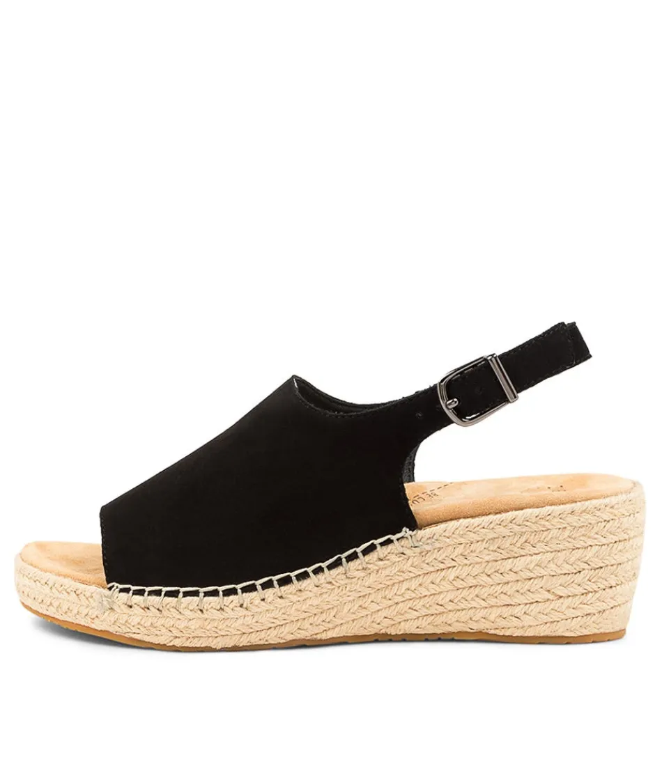 Women ZIERA Espadrilles<Kyrin Xw Black Suede Espadrilles