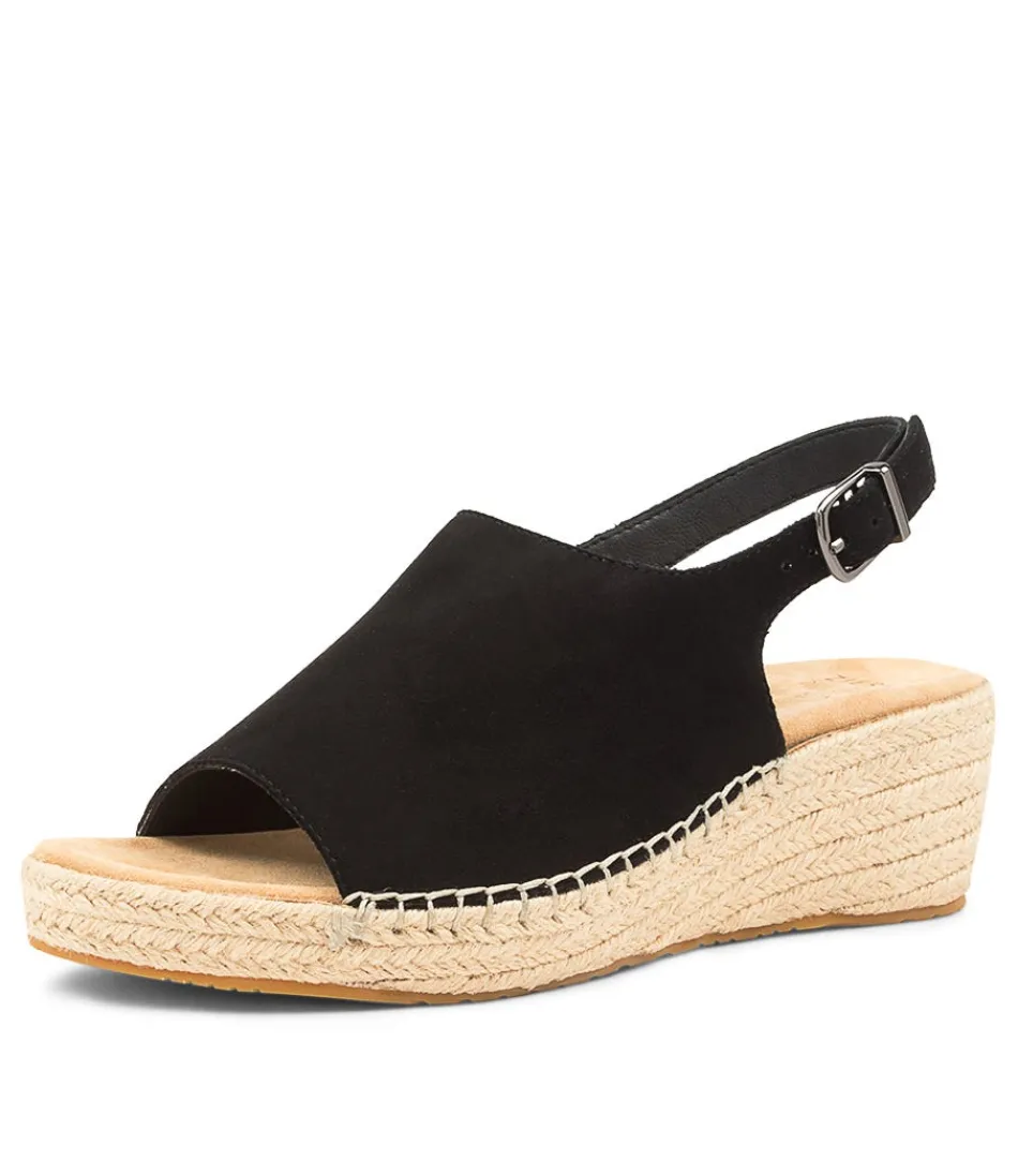 Women ZIERA Espadrilles<Kyrin Xw Black Suede Espadrilles