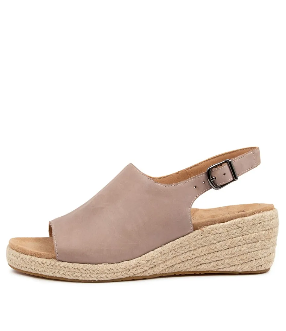 Women ZIERA Espadrilles<Kyrin Xw Taupe Leather Espadrilles