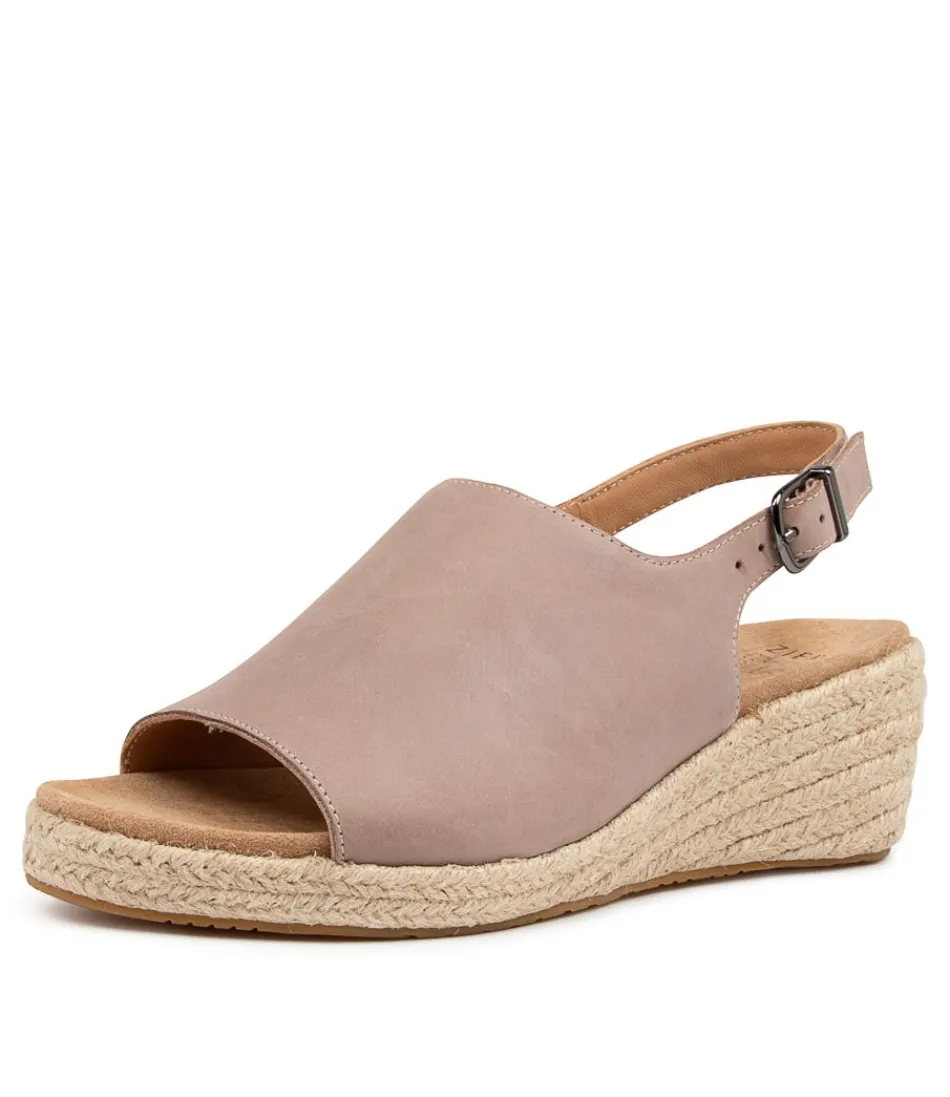 Women ZIERA Espadrilles<Kyrin Xw Taupe Leather Espadrilles