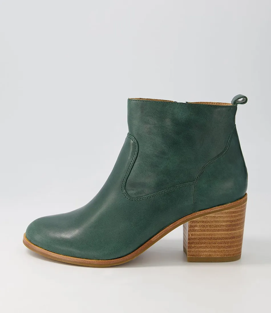 Women ZIERA Boots<Landins W Emerald Leather Ankle Boots