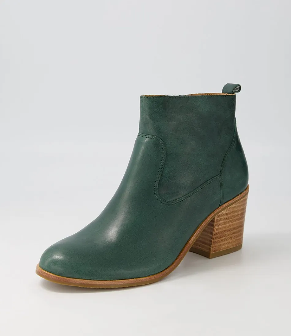 Women ZIERA Boots<Landins W Emerald Leather Ankle Boots