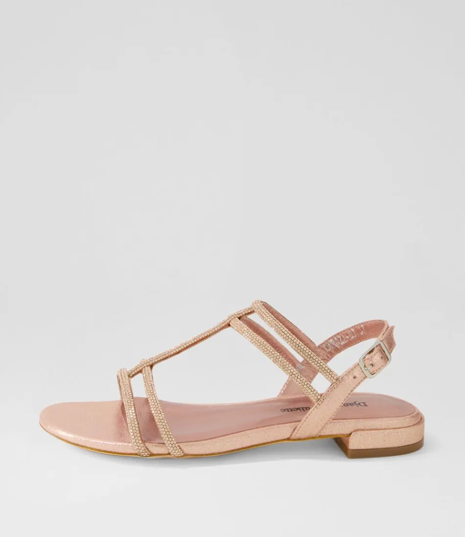 Women DJANGO & JULIETTE Flats<Laroza Nude Fabric Jewels Sandals