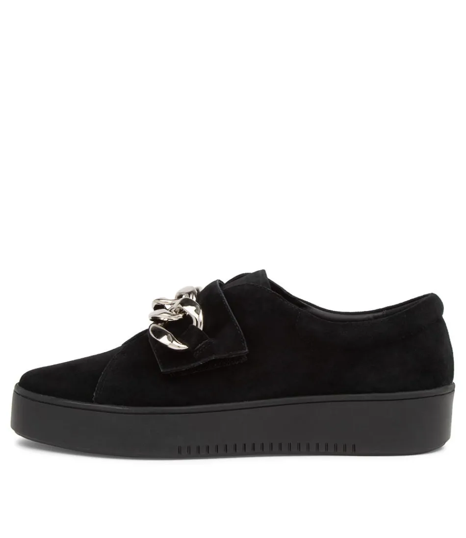 Women DJANGO & JULIETTE Sneakers<Layan Black Suede Sneakers Bs