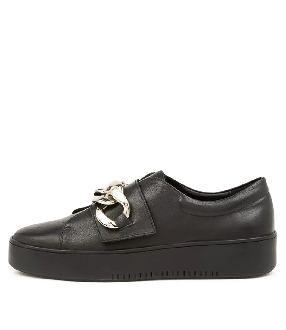 Women DJANGO & JULIETTE Sneakers<Layan Casual Black Leather Sneakers