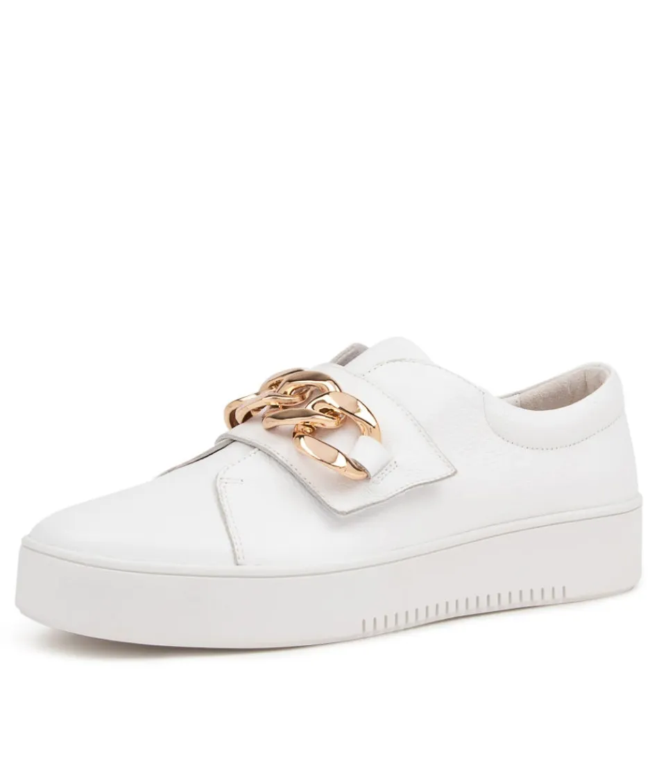 Women DJANGO & JULIETTE Sneakers<Layan White Leather Sneakers White Sole