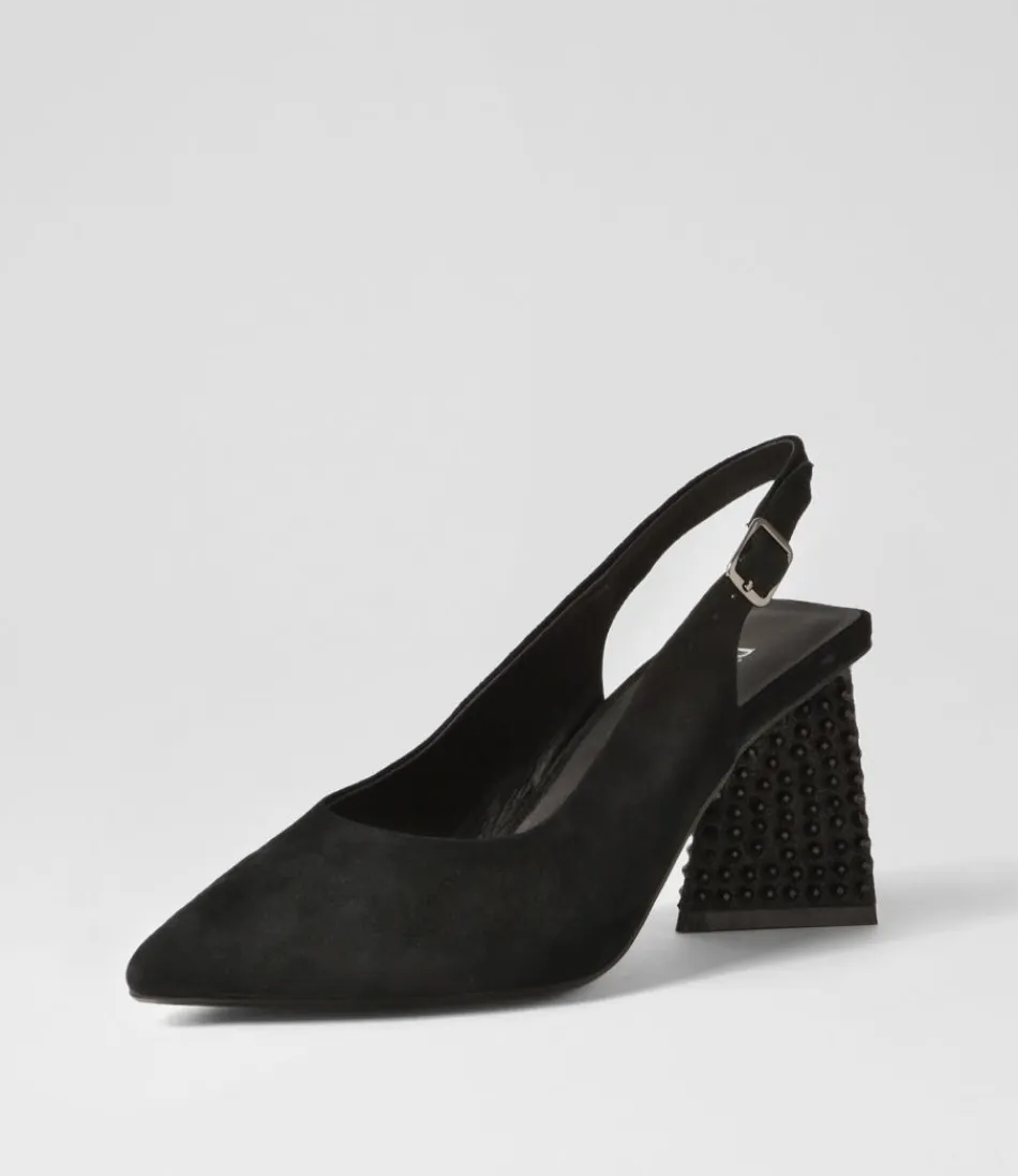 Women DJANGO & JULIETTE Heels<Lesnoy Black Suede Jewels Heels