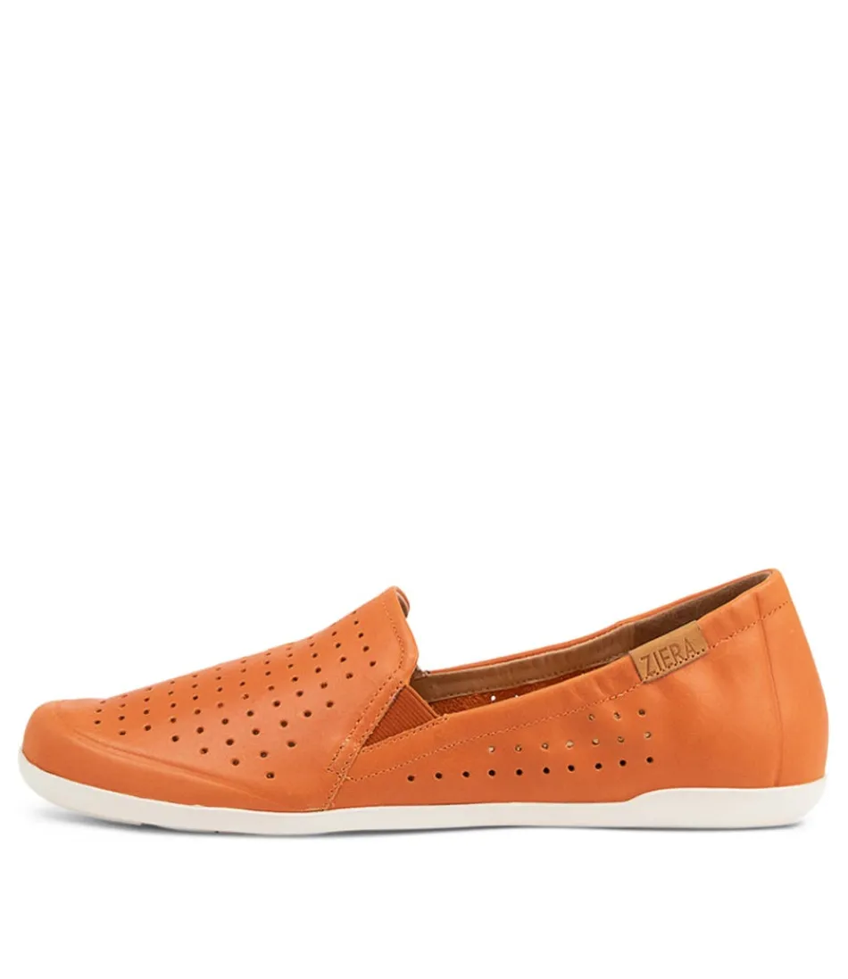 Women ZIERA Comfort<Liana W New Orange Leather Flat Shoes