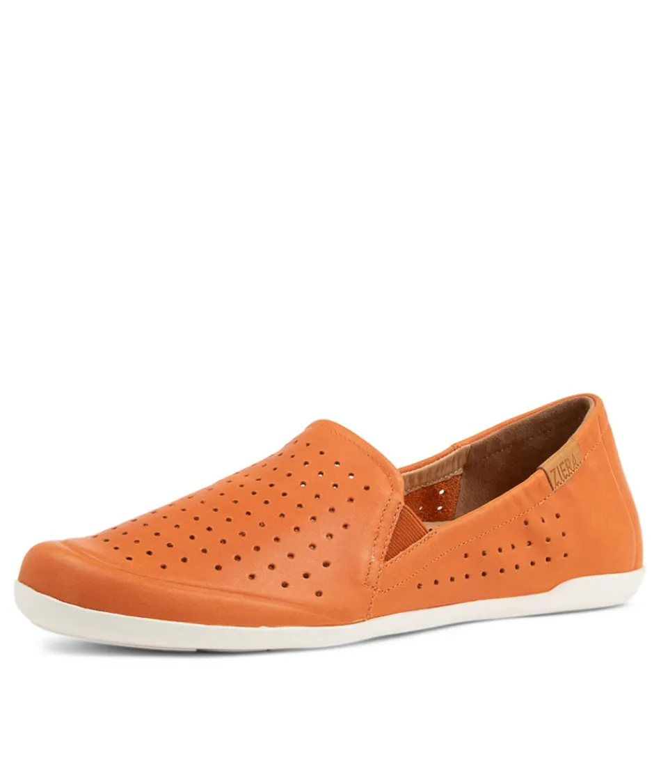 Women ZIERA Comfort<Liana W New Orange Leather Flat Shoes