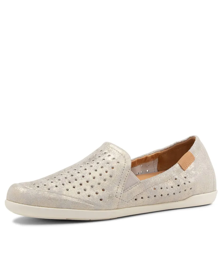 Women ZIERA Comfort<Liana W Pale Gold Sherbet Leather Loafers