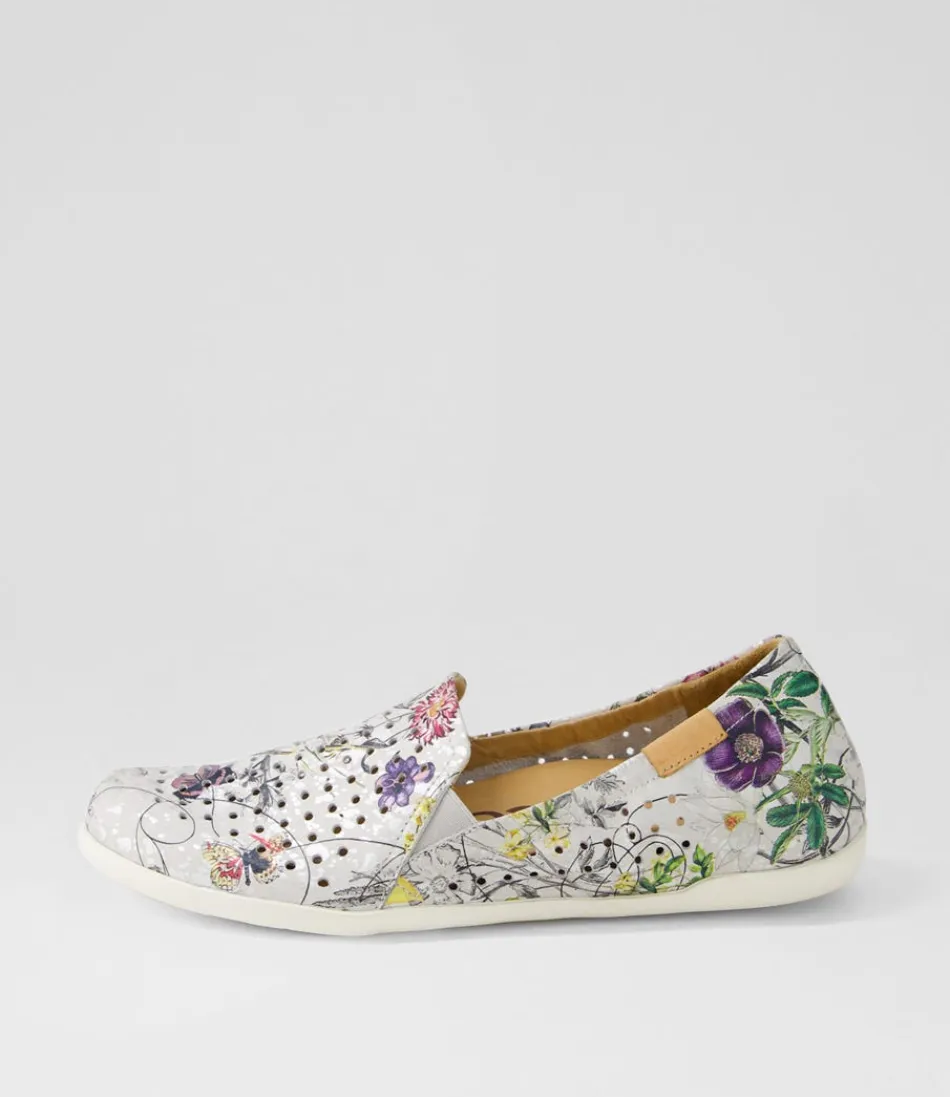 Women ZIERA Loafers<Liana W White Fields Leather Loafers