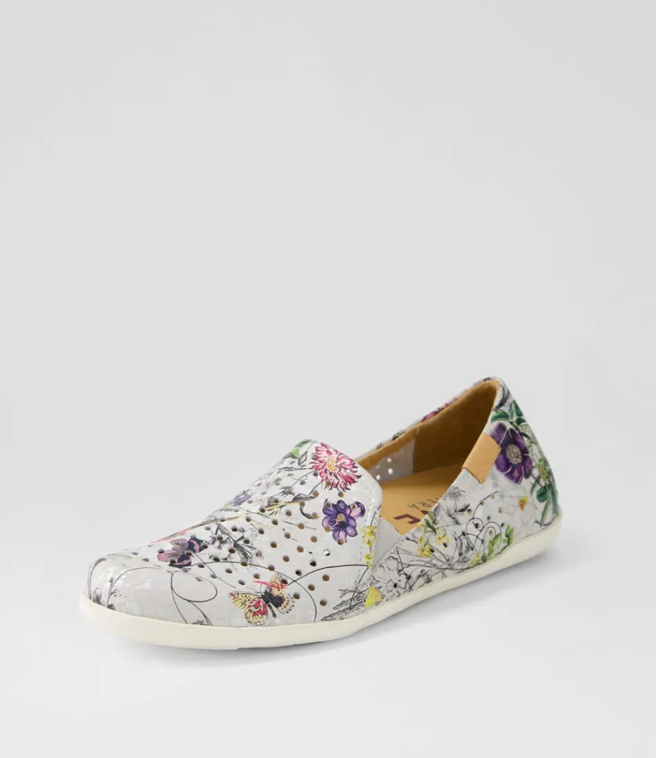 Women ZIERA Loafers<Liana W White Fields Leather Loafers