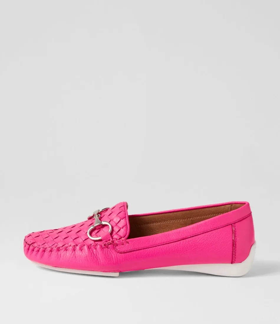 Women DJANGO & JULIETTE Loafers<Lille Hot Pink Leather Loafers