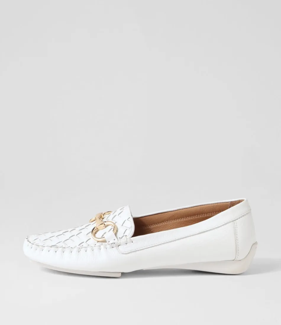 Women DJANGO & JULIETTE Loafers<Lille White Leather Loafers