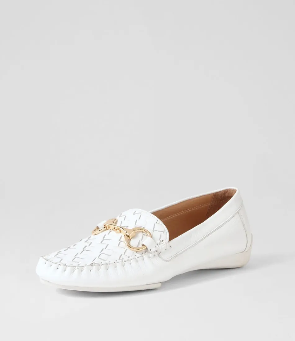 Women DJANGO & JULIETTE Loafers<Lille White Leather Loafers