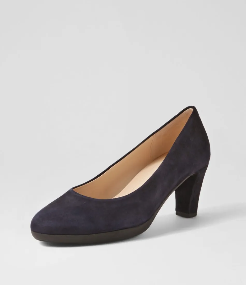 Women GABOR Comfort<Lisbeth Atlantic Suede Heels