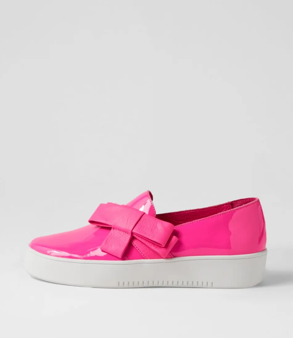 Women DJANGO & JULIETTE Sneakers<Lokki Hot Pink Patent Leather Sneakers