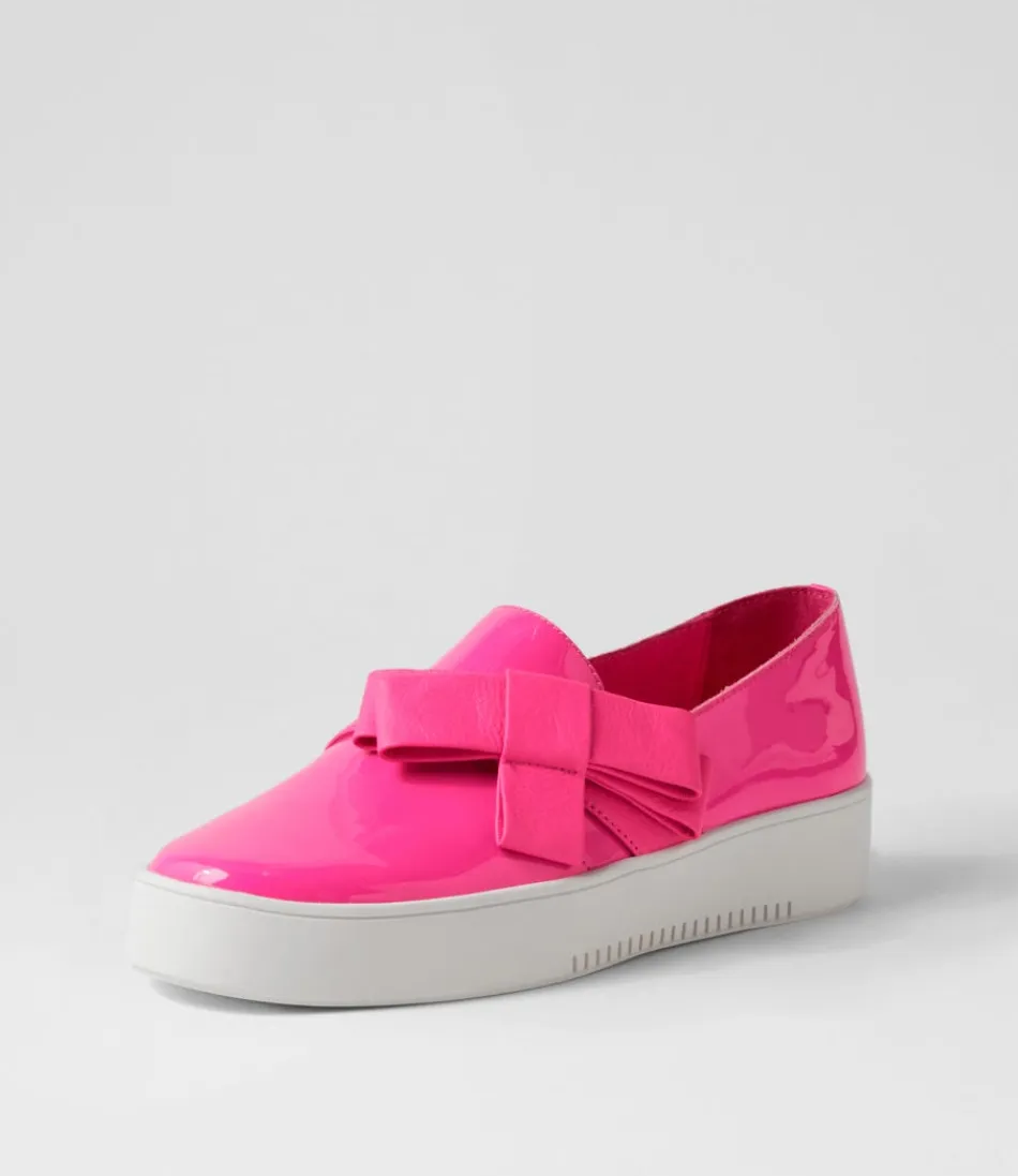 Women DJANGO & JULIETTE Sneakers<Lokki Hot Pink Patent Leather Sneakers