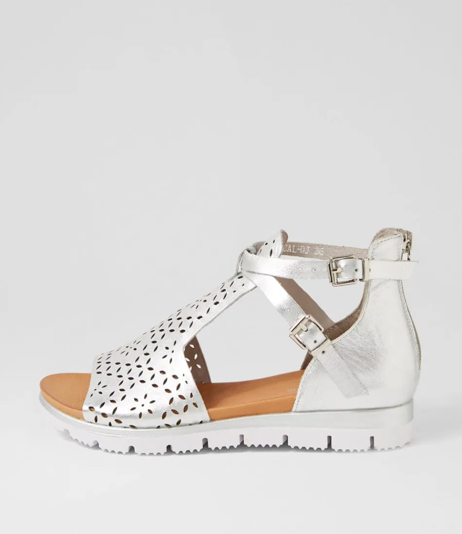 Women DJANGO & JULIETTE Wedges<Lopical Silver Leather Sandals