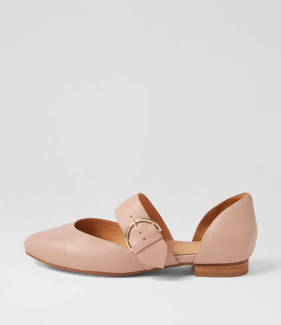 Women ZIERA Flats<Loraa W Blush Leather Flat Shoes