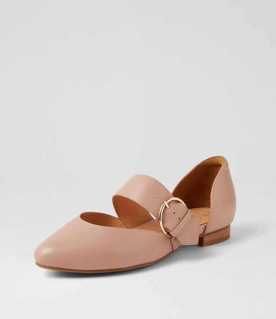 Women ZIERA Flats<Loraa W Blush Leather Flat Shoes