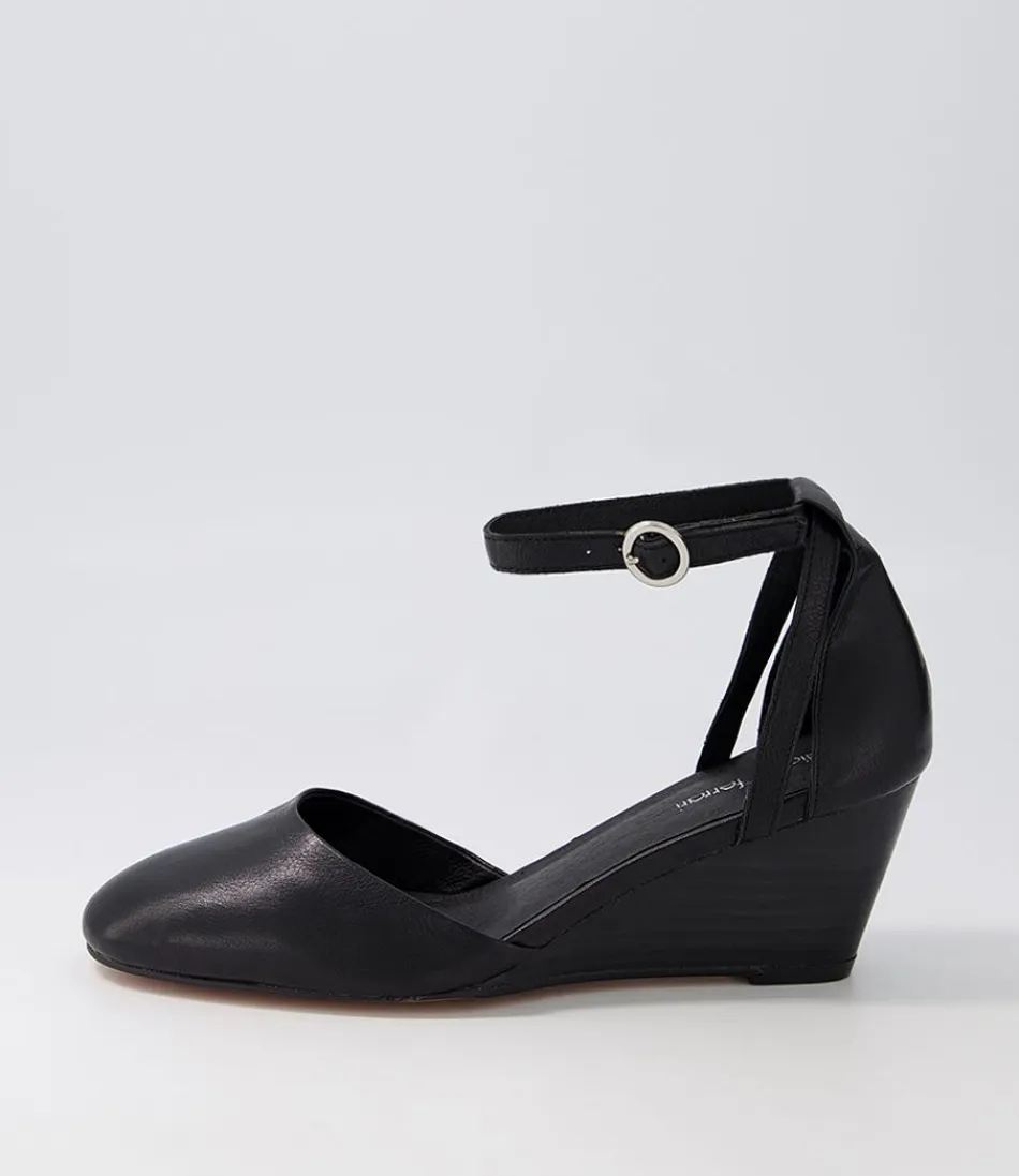 Women DIANA FERRARI Heels<Lorelei Black Leather Heels