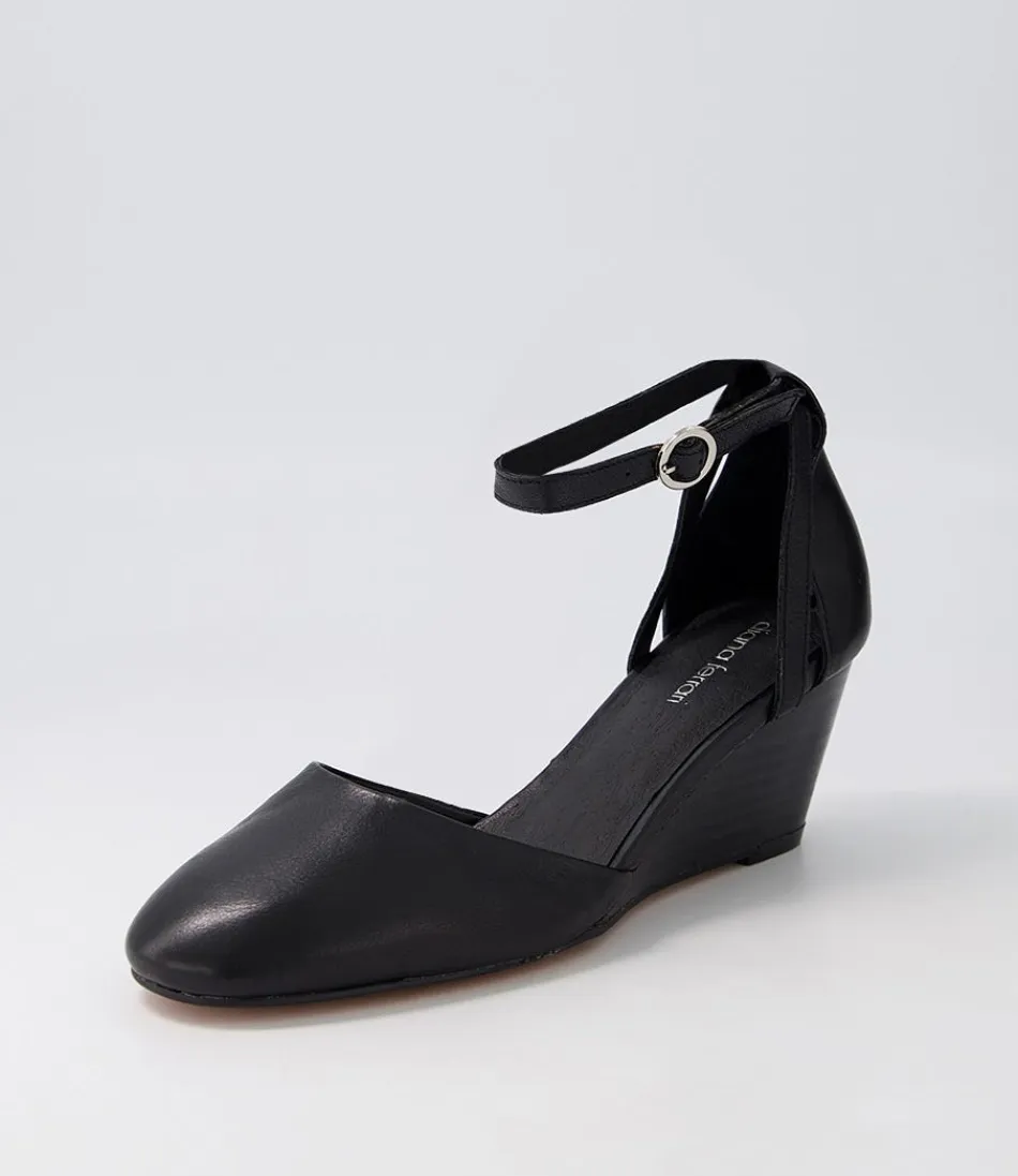 Women DIANA FERRARI Heels<Lorelei Black Leather Heels