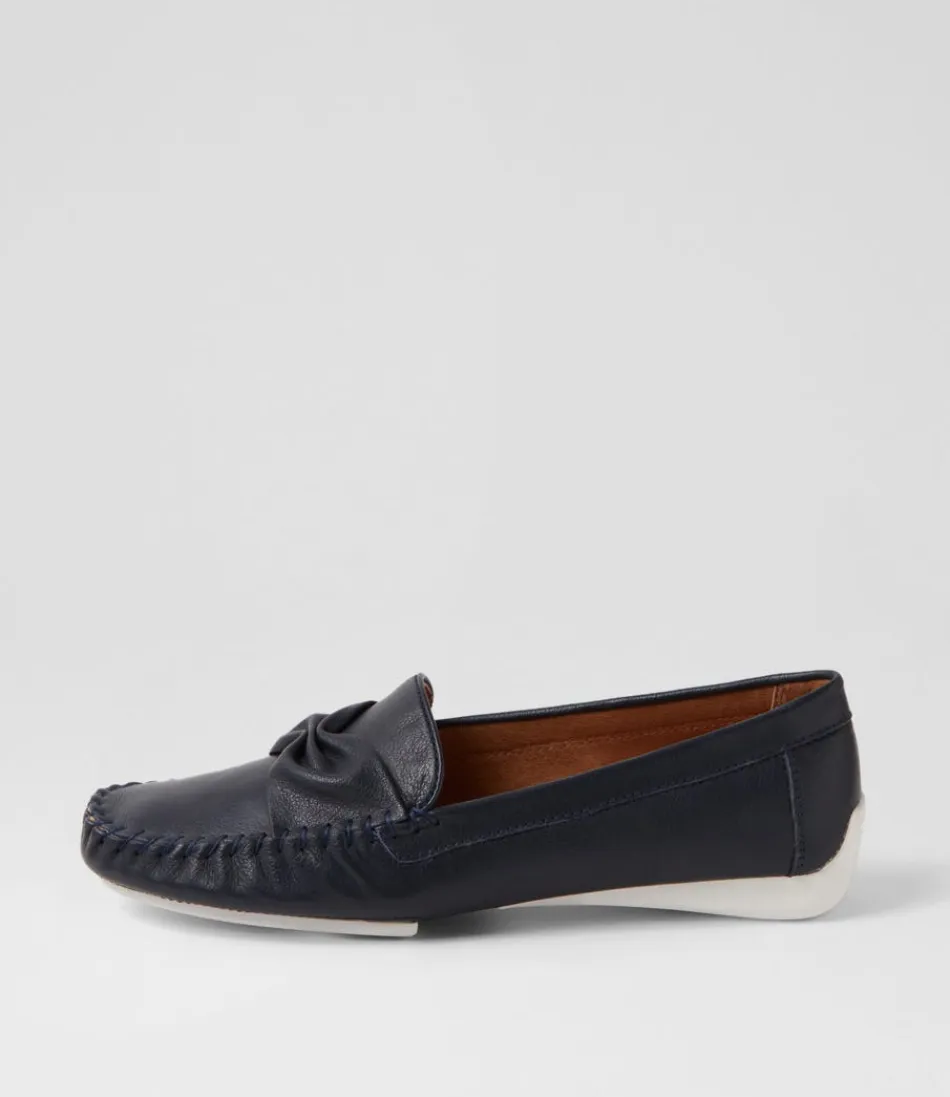 Women DJANGO & JULIETTE Loafers<Loukas Navy Leather Loafers