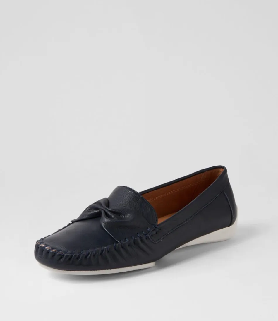 Women DJANGO & JULIETTE Loafers<Loukas Navy Leather Loafers