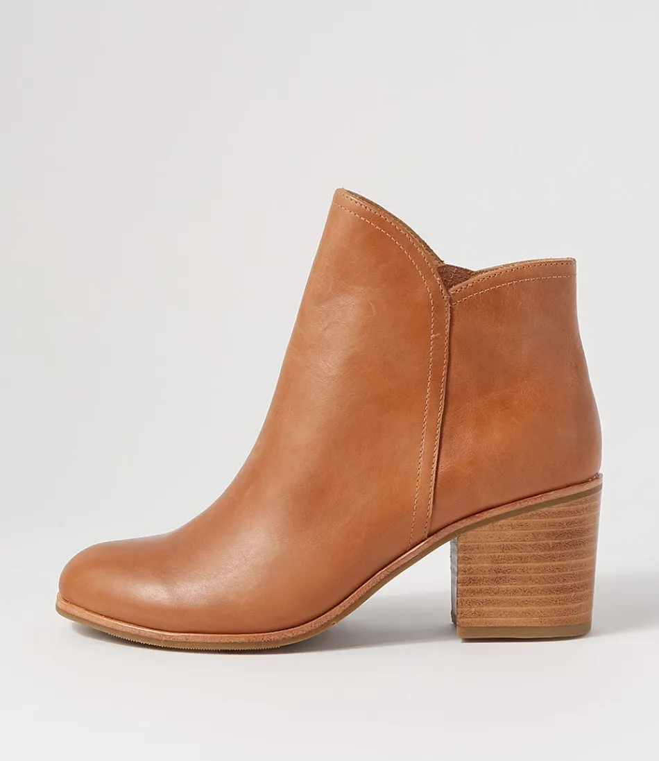 Women ZIERA Boots<Luben W Tan Leather Ankle Boots