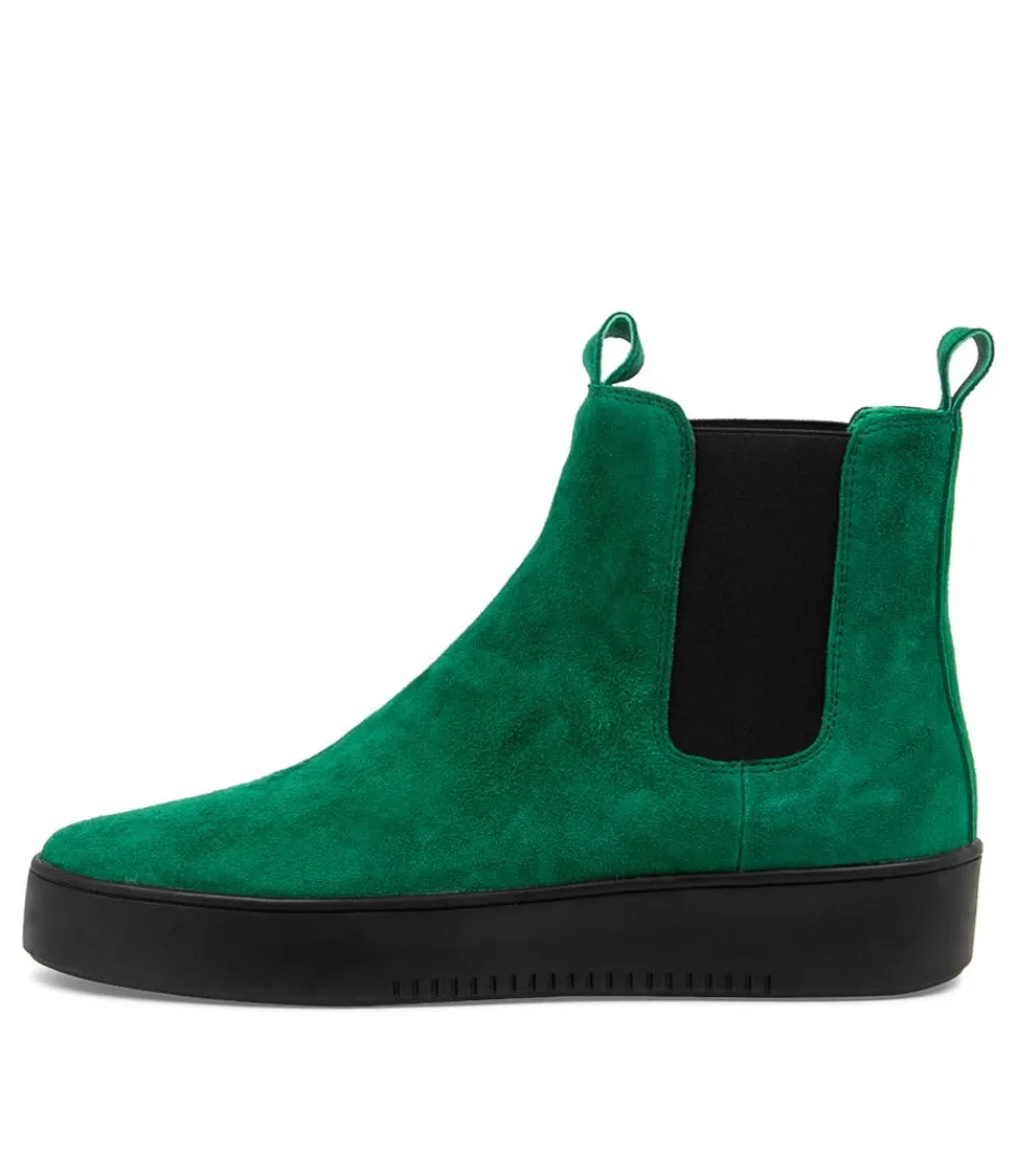 Women DJANGO & JULIETTE Boots<Lucero Dark Emerald Black Suede Boots