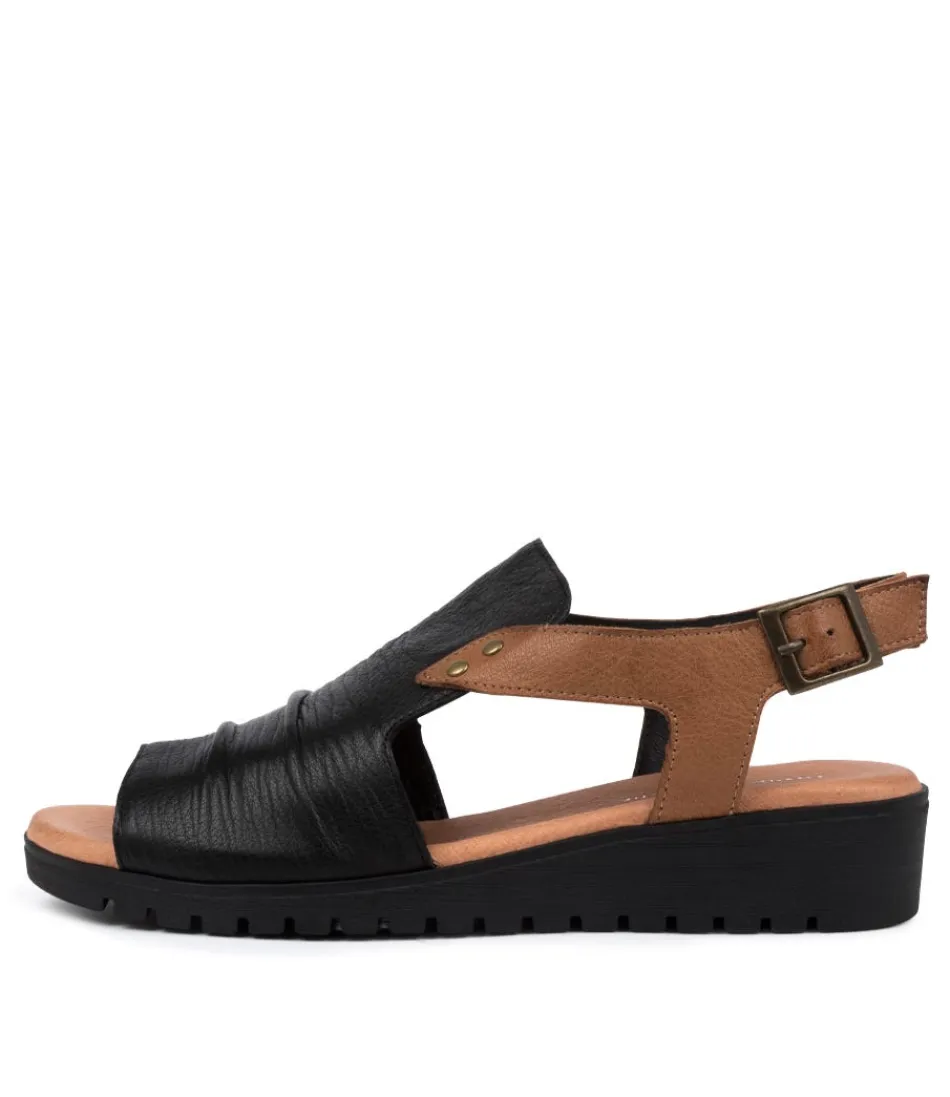 Women DJANGO & JULIETTE Wedges<Madis Black-Dk Tan