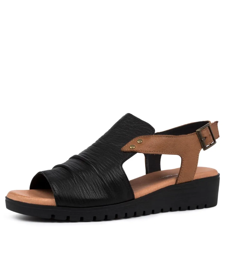 Women DJANGO & JULIETTE Wedges<Madis Black-Dk Tan