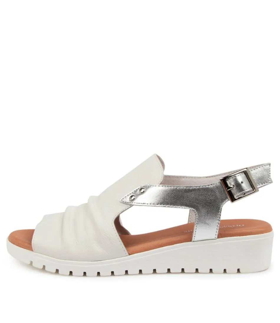 Women DJANGO & JULIETTE Wedges<Madis Dj White Silver Leather