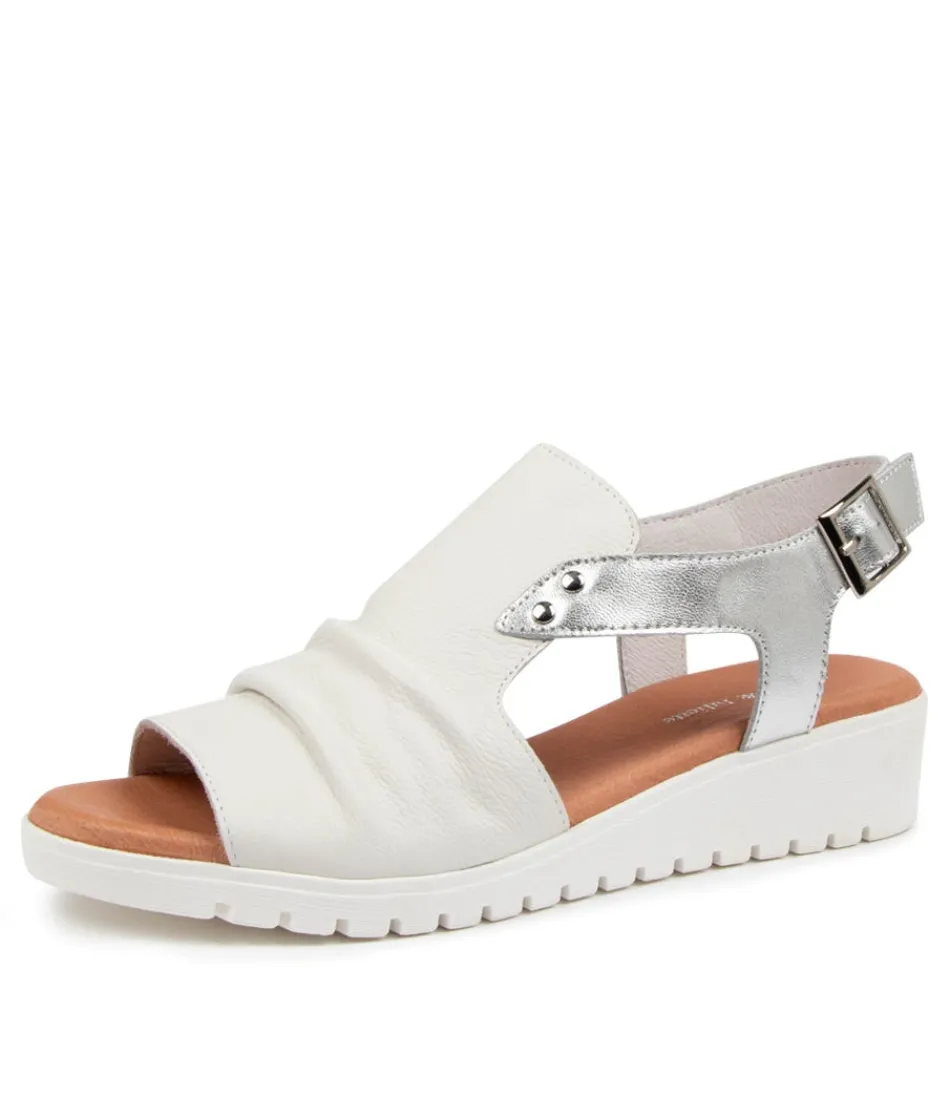 Women DJANGO & JULIETTE Wedges<Madis Dj White Silver Leather