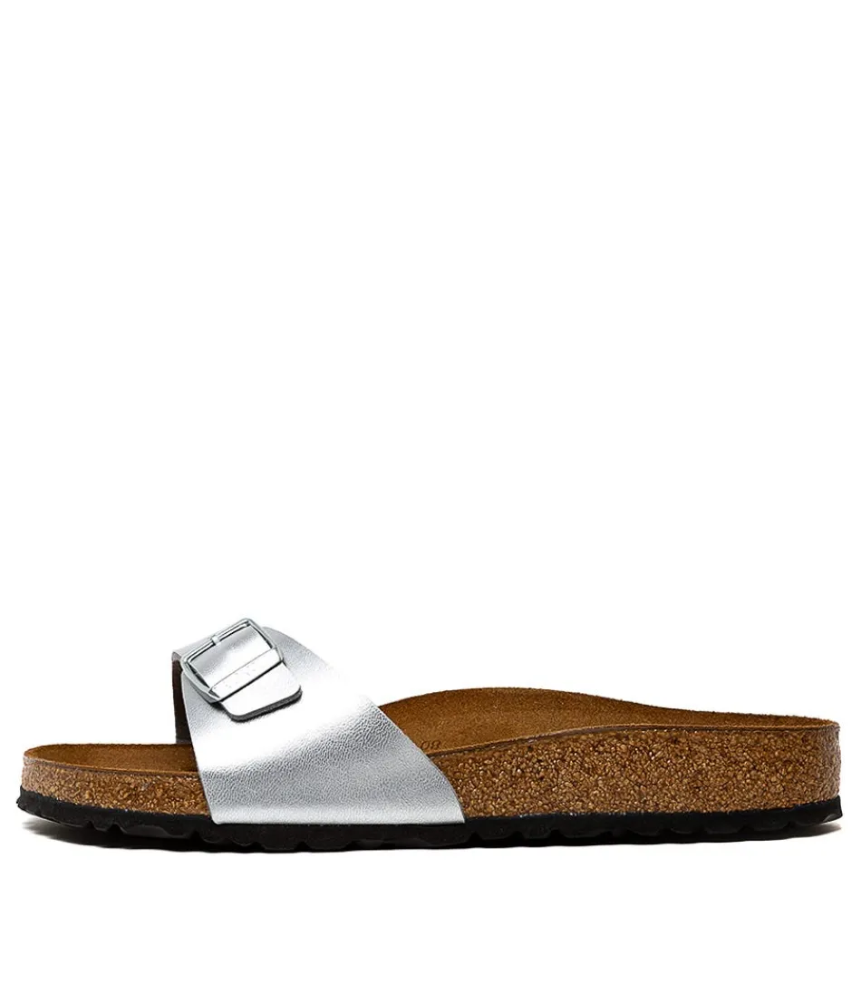 Women BIRKENSTOCK Comfort<Madrid Bk Metallic Silver Birkoflor