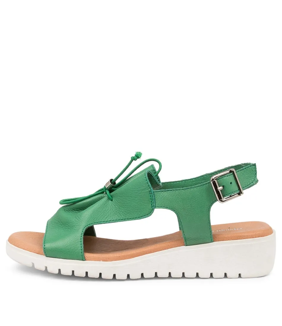 Women DJANGO & JULIETTE Wedges<Malika Emerald Leather