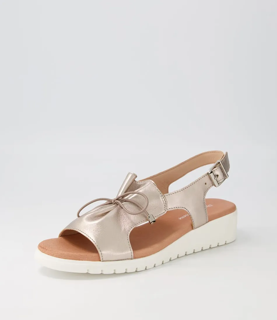 Women DJANGO & JULIETTE Wedges<Malika Platino White Leather Sandals