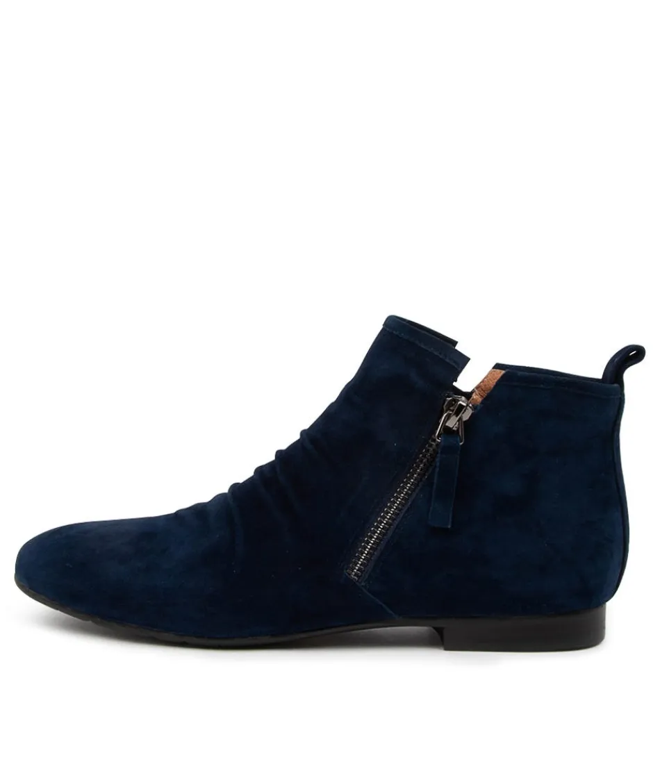 Women TOP END Boots<Mallie Navy Suede