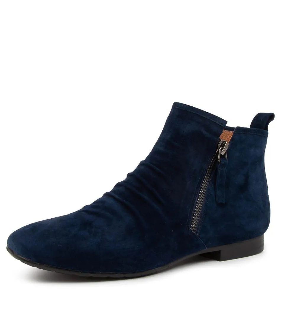 Women TOP END Boots<Mallie Navy Suede