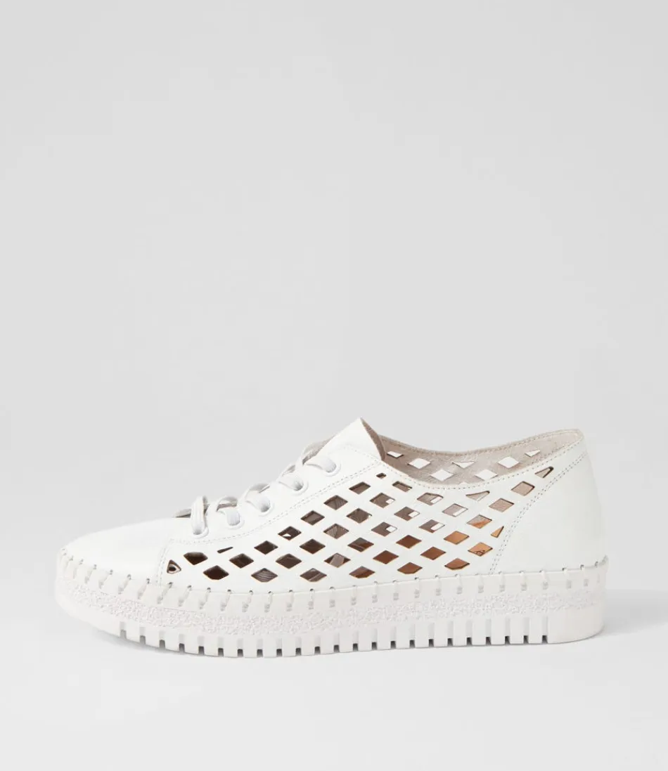 Women DJANGO & JULIETTE Sneakers<Mandle White Leather Sneakers