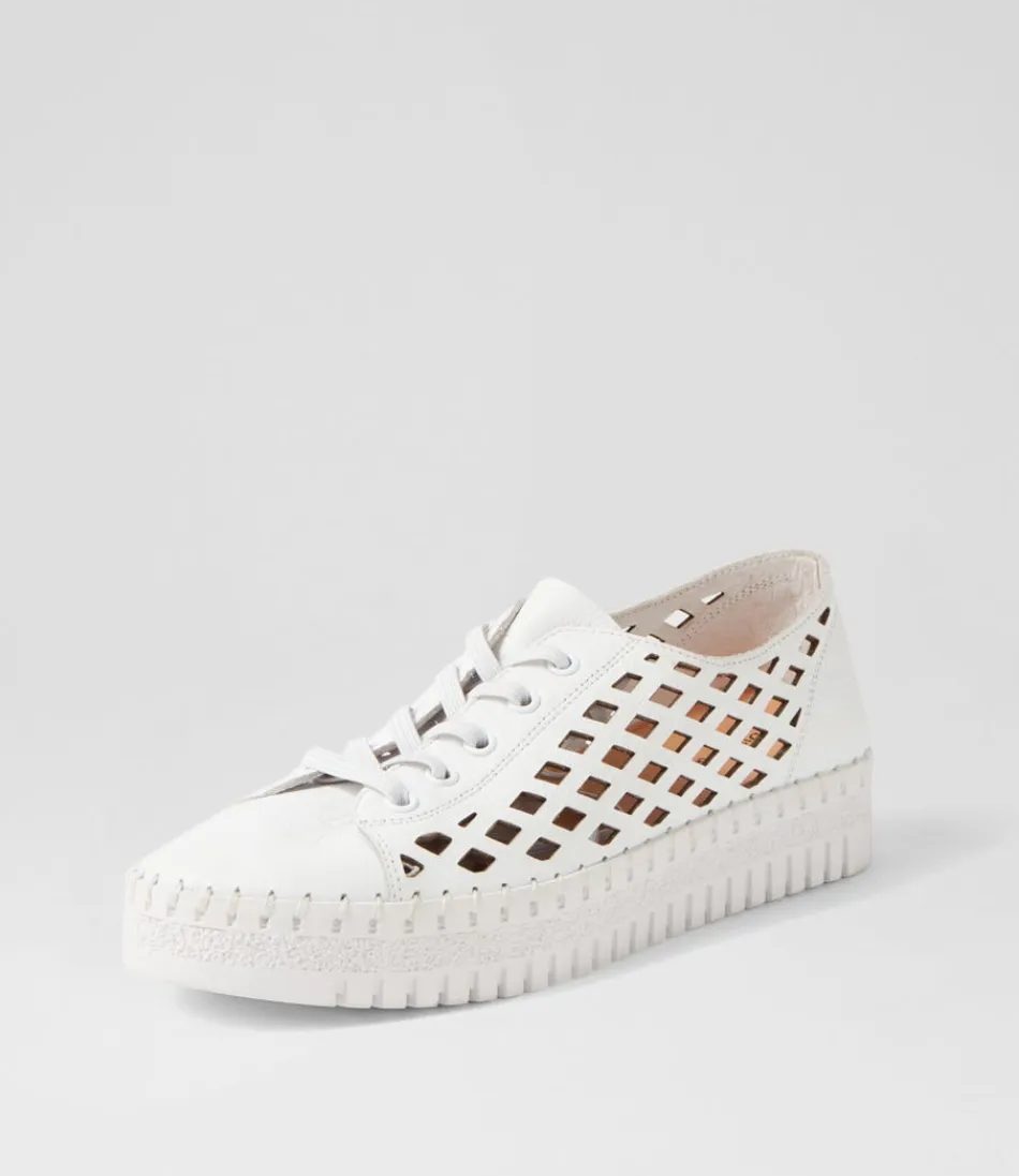 Women DJANGO & JULIETTE Sneakers<Mandle White Leather Sneakers