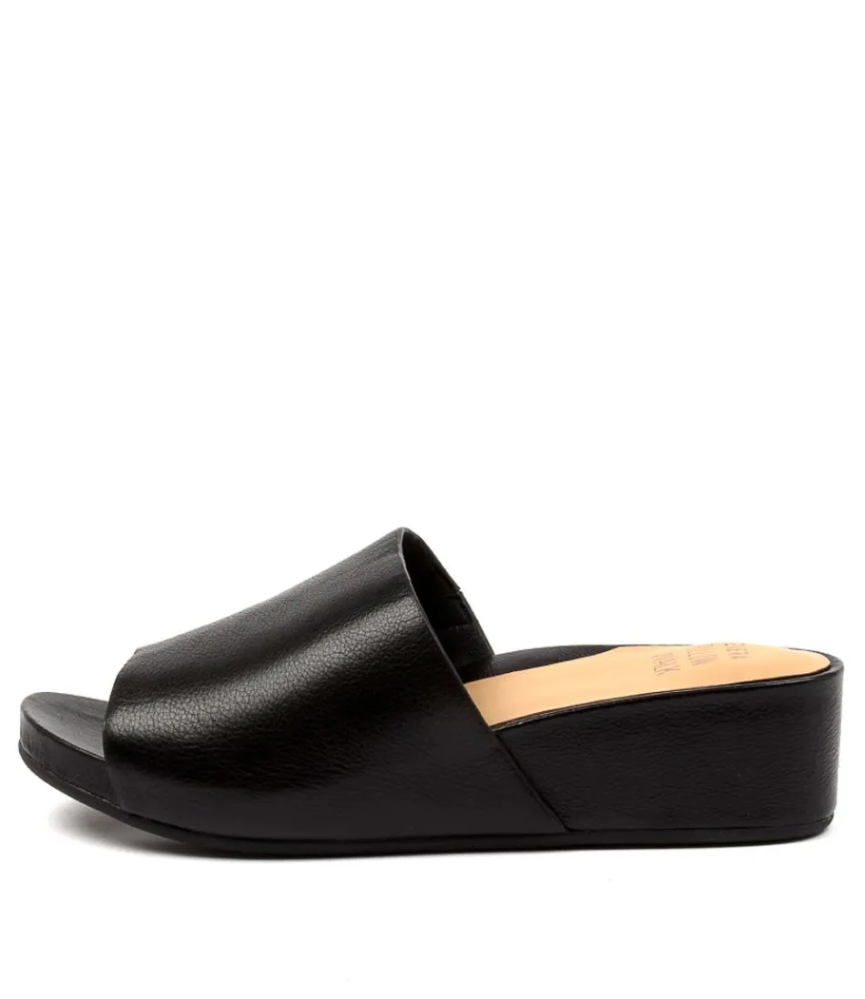 Women ZIERA Wedges<Marcy W Black Leather