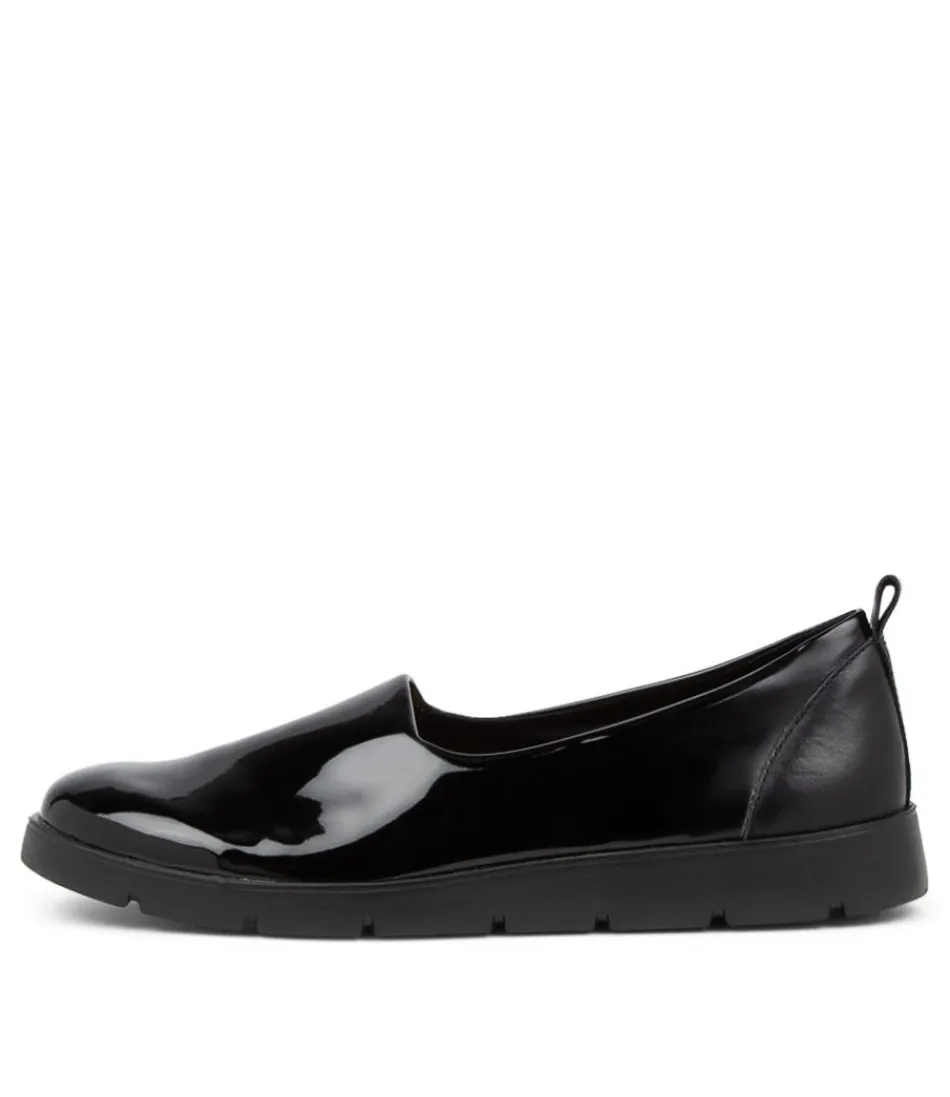 Women ZIERA Loafers<Marian W Black Patent Synthetic Loafers