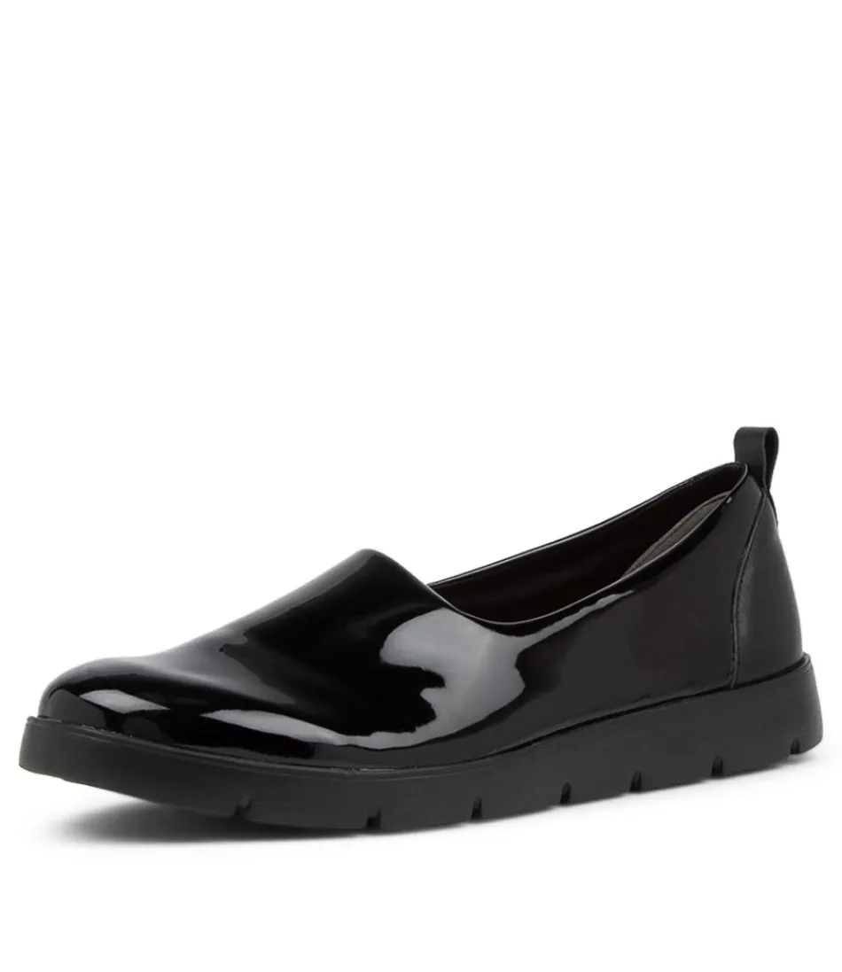 Women ZIERA Loafers<Marian W Black Patent Synthetic Loafers